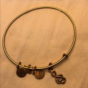 Alex and Ani gold tone music bracelet